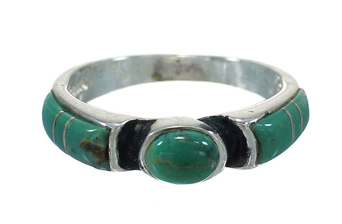Sterling Silver And Turquoise Ring Size 5-1/4 VX64049